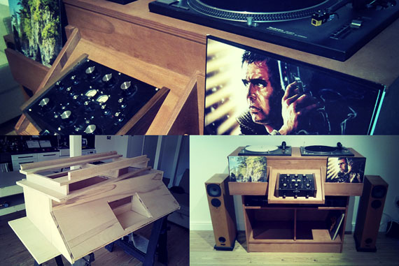 Construida con tableros de contrachapeados Haya, ofreciendo una estructura robusta y fiable (a la par que elegante) para evitar cualquier vibración que pudiera incidir en el funcionamiento del sistema de sonido y su fidelidad. Tiene diferentes departamentos de almacenaje (en su parte inferior). Está diseñado para poderse dividir en dos secciones para facilitar su transporte. El acabado es en barniz acrílico.